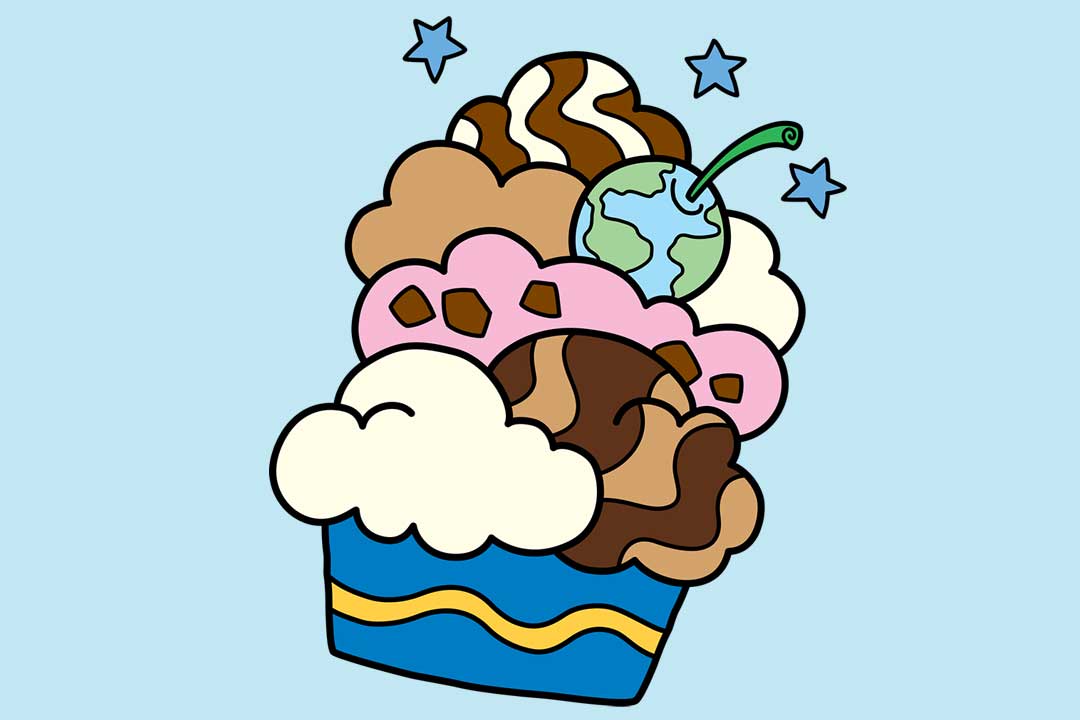 Um Sundae de gelado