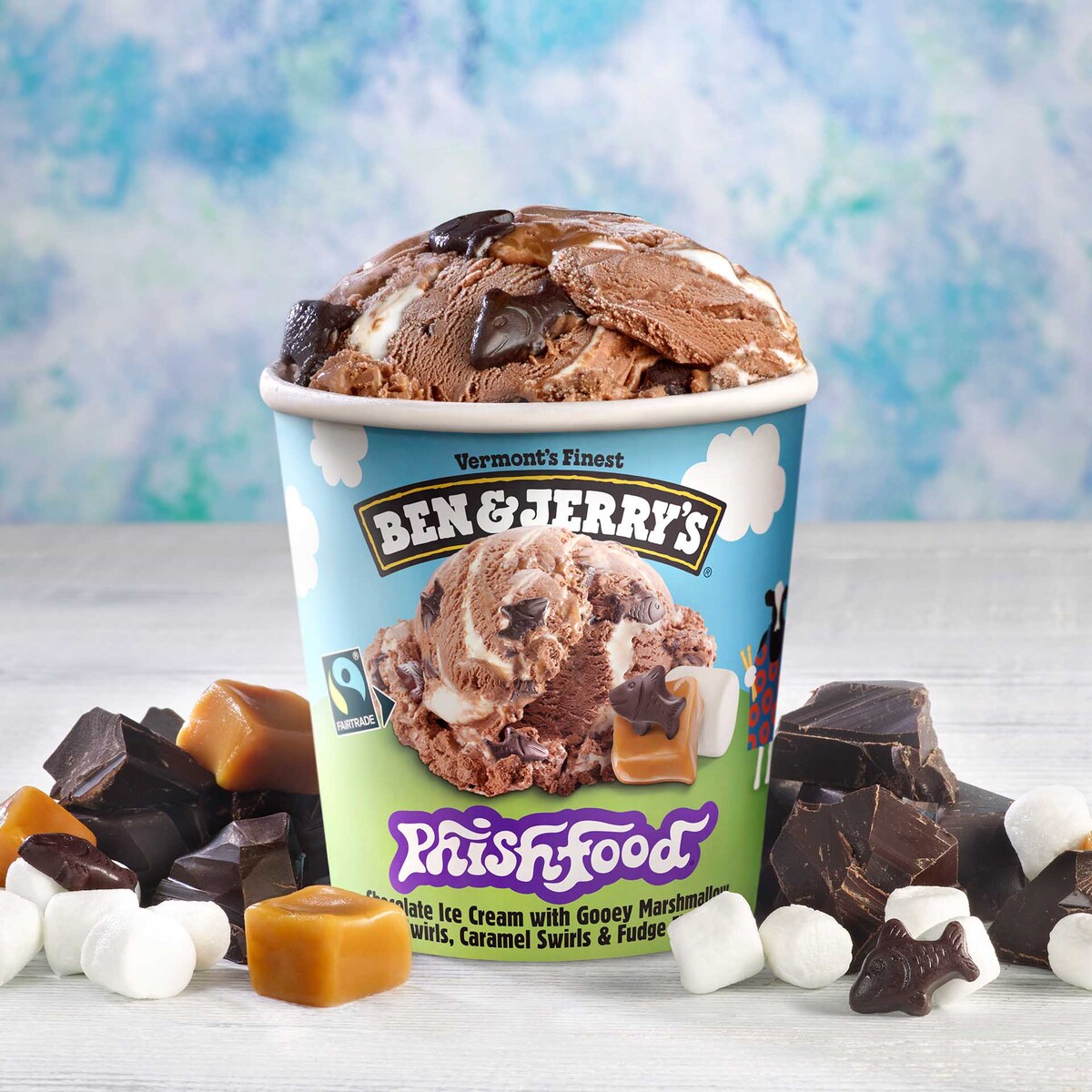 Um copo de gelado Phish Food da Ben & Jerry’s